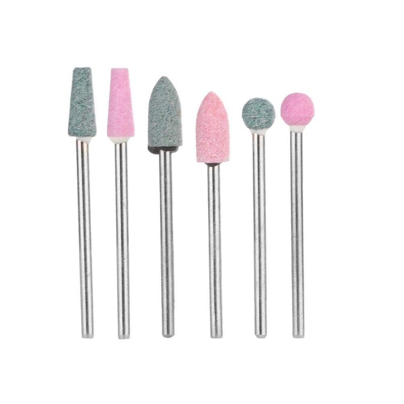 Manicure Bits, 6pcs Nail Drill Bits File Grinding Head Set Electric Manicure Pedicure Nail Art Tools (01)