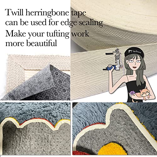 Tuft Dream Tufting Cloth, Non-Slip Rug Backing Felt Cloth for Tufted Rugs, Large Size Secondary Backing Fabric for Tufting, Punch Needle, Rug Hooking, 68x80 in - Image 2