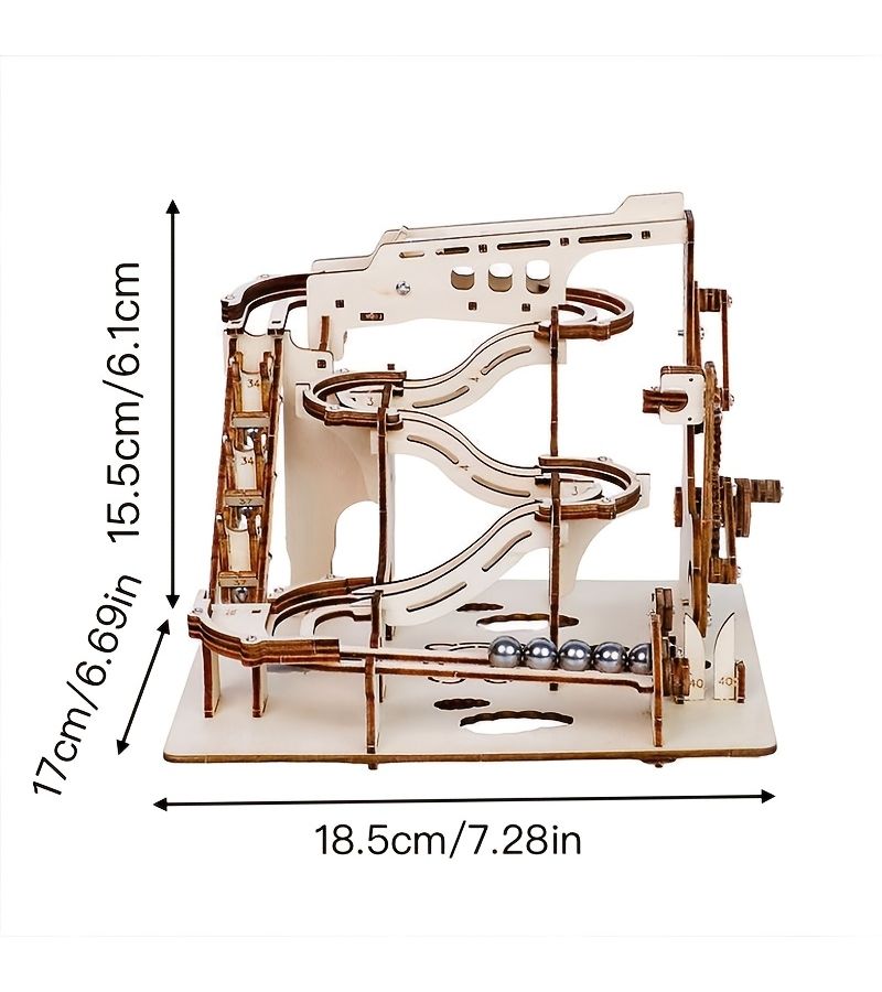 3D Two Stage Shaking Marble Run Puzzle Kit for Adults DIY STEM Track Toy - Image 4