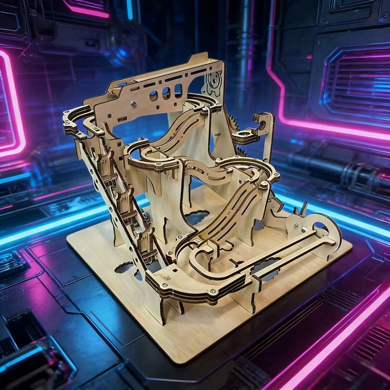 3D Two Stage Shaking Marble Run Puzzle Kit for Adults DIY STEM Track Toy - Image 2