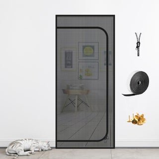 DOOREASY Cat Screen Door Upgraded Pet Door Mesh Screen Prevent Cats Dogs from Running Out Cat Resistant Screen Door with Zipper Closure Easy Install Fits Doors Up to 36x96 - pzsku/Z6F9A4CB4194EEB521B27Z/45/1749490702/53154b55-bcd0-4402-9593-441655b587e8