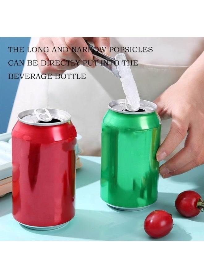 Happy Home Pack of 3 Plastic Ice Cube Tray for Quick Freezing Water Bottle with 10 Ice Cube Slots - Silicone Ice Cube Tray Set Makes 10 Ice Cubes with Lid -Multicolor - Image 4