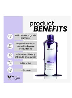 Kenra Kenra Violet Shampoo | Eliminates Brassy Tones | Purple Pigment + Deposit | Neutralizes Yellow | Moisturizes Processed Hair | Enhances Vibrancy of Blonde or Gray Hair | Color Safe  - Image 2