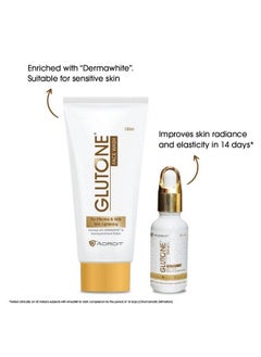 GLUTONE Skin Brightening & Glowing Facewash & Serum Combo; With Purewhite & Dermawhite; For Cleansing & Hydration; Glowing Radiance; Improves Skin Elasticity; 100Ml + 30Ml  - Image 3