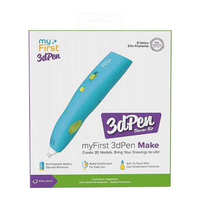 MyFirst 3D Pen Make, Child-Safe Starter Kit, Wireless Operation, Fast Solidification, 3 Years+, 14.2 x 2.9 x 2.6 cm - Blue - Image 4