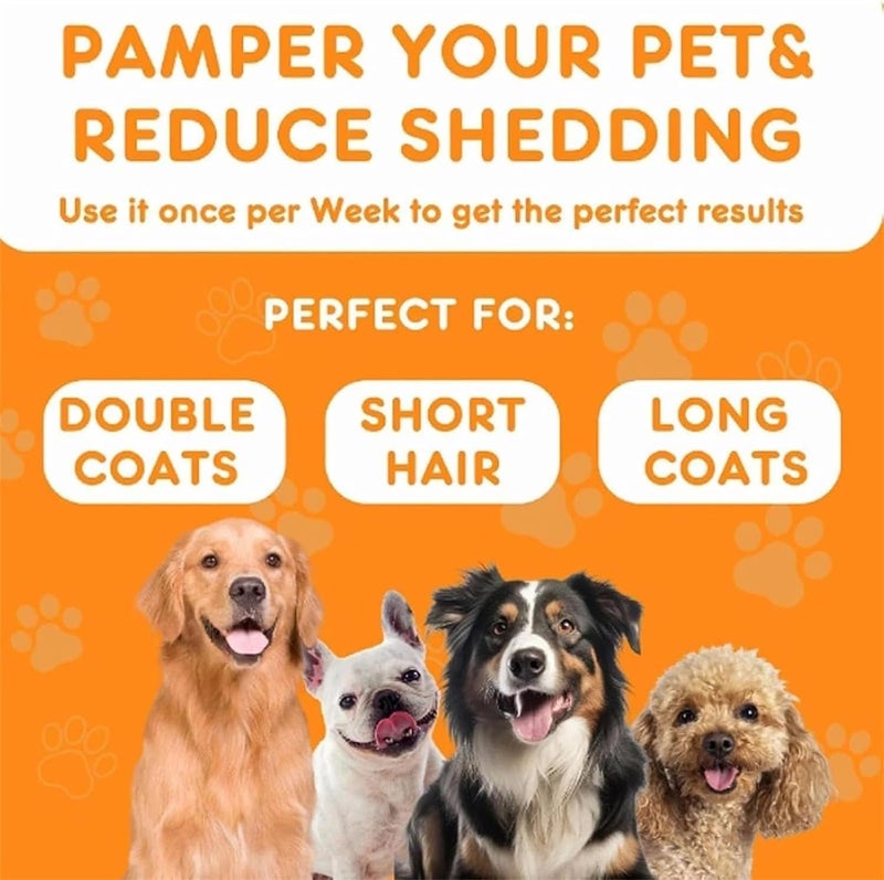 Fejytor Pet Deshedding Brush, Groompro Pet Brush, 2025 New Pet Grooming Brush, Dog Hair Remover, Deshedding Grooming Tool, Deshedding Tool for Removing Tangled Hair and Daily Care (1 PCS) - Image 3