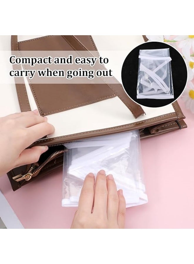 Rain Hat for Women Waterproof, 6 Pcs Reusable Practical Rain Caps for Women PE Material Clear Waterproof - Image 3