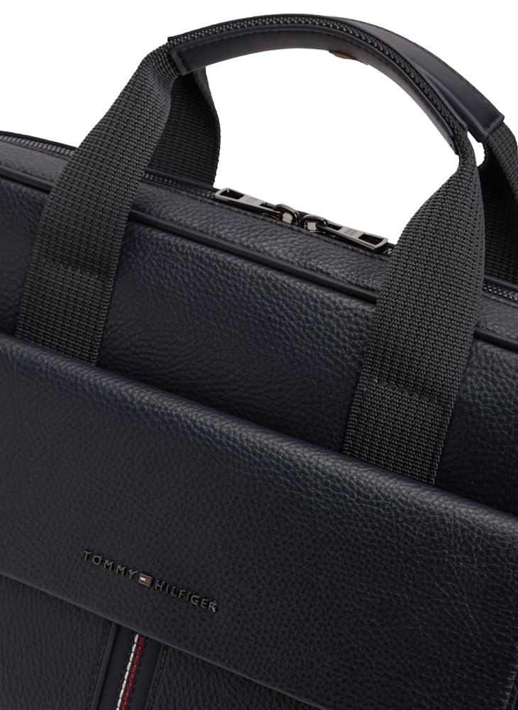 TOMMY HILFIGER Flap Pocket Pebble Grain Laptop Bag - Image 3