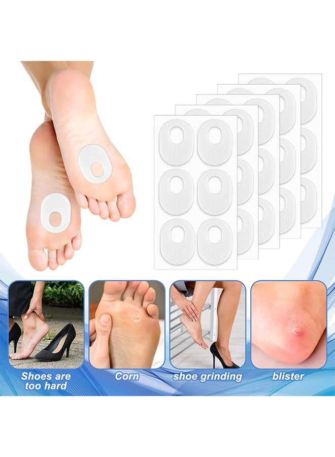 30 Pcs Soft Felt Callus & Corn Pads, Oval Adhesive Foot Cushions for Heel, Toes & Bottom of Foot, Pain Relief for Men & Women, White - Image 2