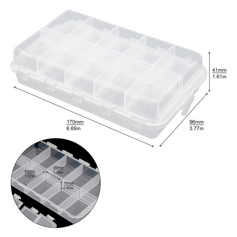 OriGlam Premium 20 Compartments Tackle Boxes, Tackle Utility Boxes, Plastic Box Storage Organizer Box Adjustable, Fishing Tackle Storage Box Organizer - Image 2
