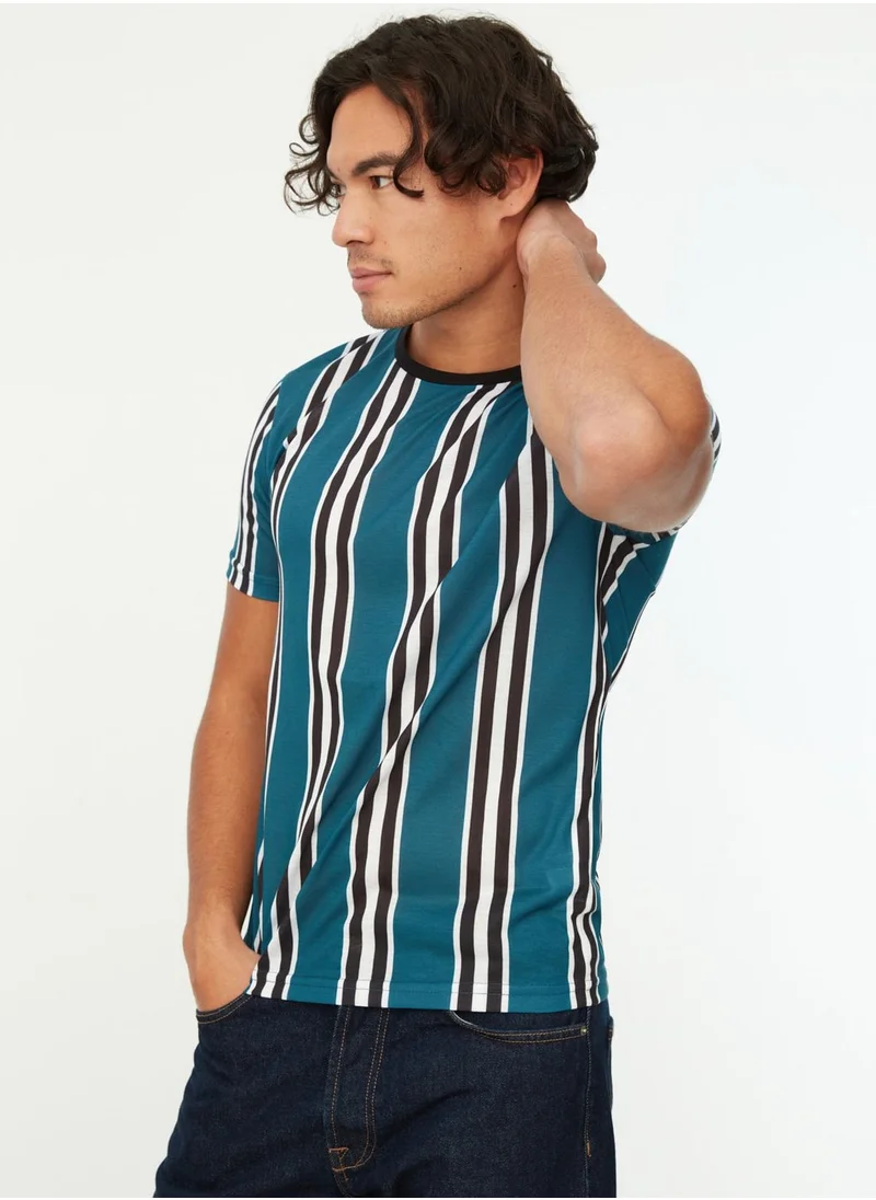 trendyol Striped Crew Neck T-Shirt