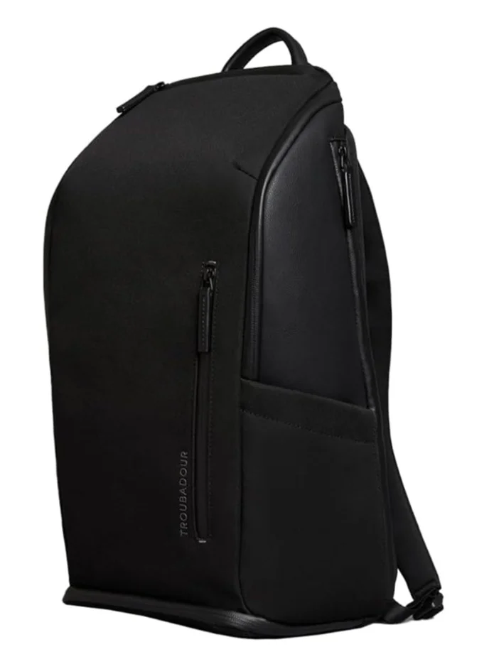 Troubadour Troubadour Pioneer Backpack Premium Vegan & Waterproof Material 17" Laptop Pocket Ergonomic Comfort Straps Retractable Bottle Holders Ventilated Shoe Compartment Black