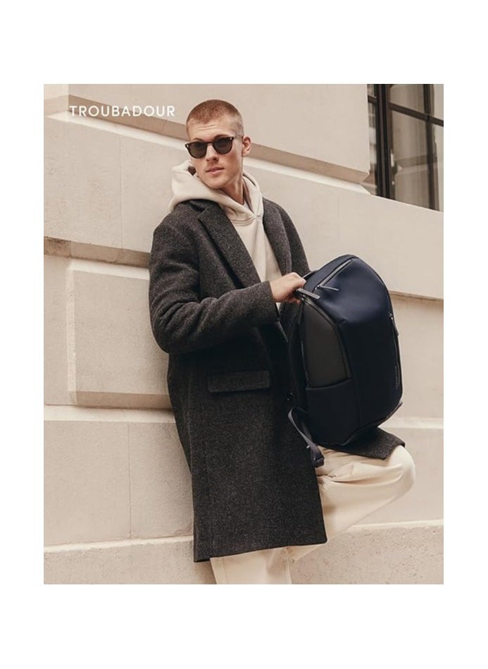 Troubadour - Troubadour Pioneer Backpack Premium Vegan & Waterproof Material 17" Laptop Pocket Ergonomic Comfort Straps Retractable Bottle Holders Ventilated Shoe Compartment Black - Image 1