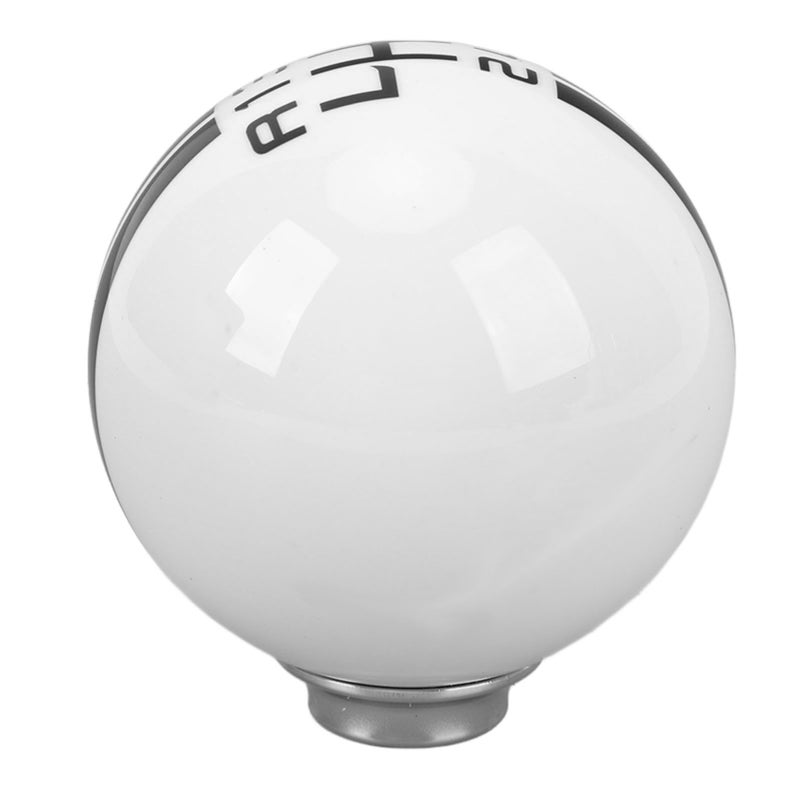 6 Speed Car Racing Gear Shift Knob for Shelby GT500 Style Round Ball Shift Knob with 3 Adapters for Manual Vehicle White Black - Image 4