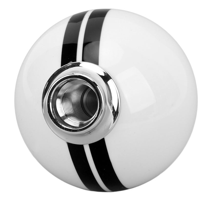 6 Speed Car Racing Gear Shift Knob for Shelby GT500 Style Round Ball Shift Knob with 3 Adapters for Manual Vehicle White Black - Image 3