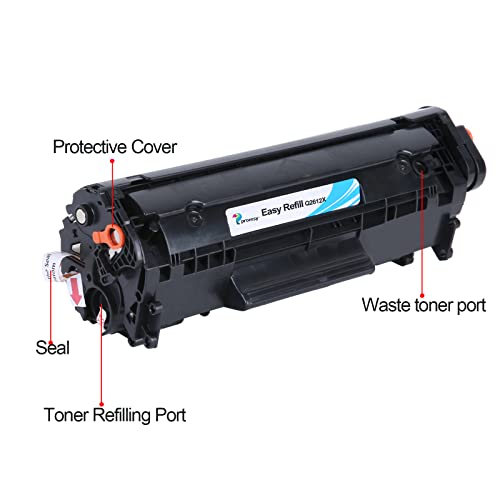 proffisy Easy Refill Toner Cartridge 12A, 3000 Pages Yield Compatible with HP 12X Q2612X Toner Cartridge Compatible with HP LaserJet Printer 1020, M1005 MFP, 1022NW, 3020, 3050, M1319- 1pcs - Image 3