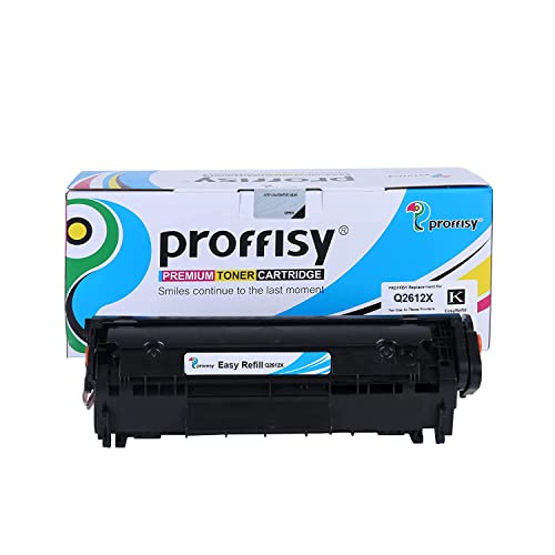 proffisy Easy Refill Toner Cartridge 12A, 3000 Pages Yield Compatible with HP 12X Q2612X Toner Cartridge Compatible with HP LaserJet Printer 1020, M1005 MFP, 1022NW, 3020, 3050, M1319- 1pcs - Image 1