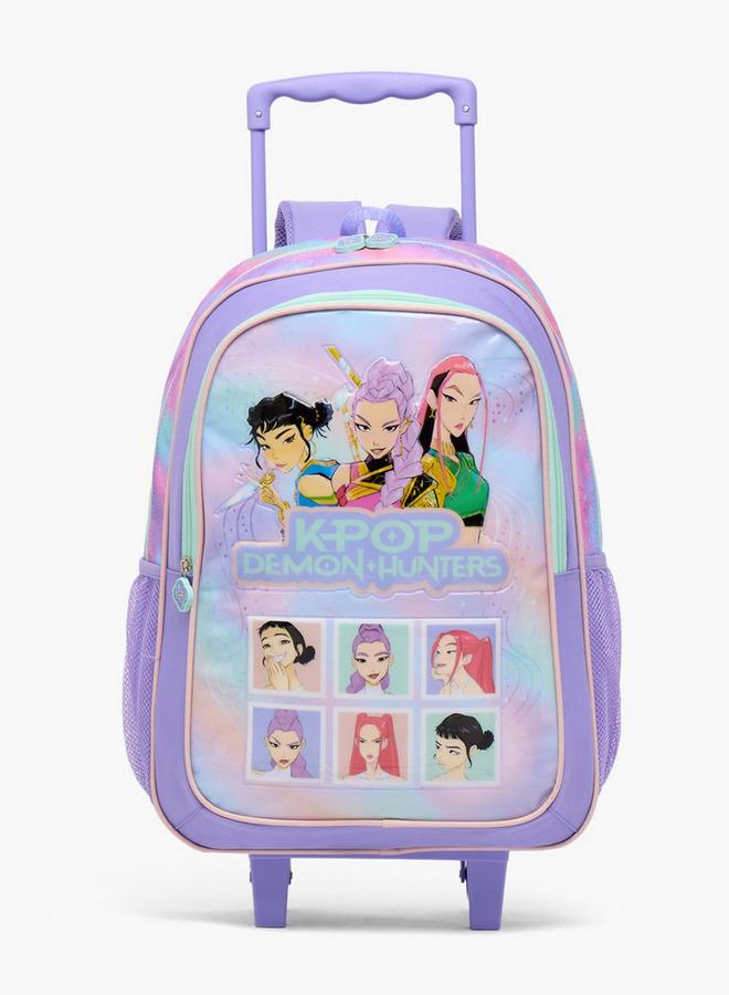 NETFLIX Kpop Demon Hunters 3-Piece School Trolley Bag Set For Girls 13+ Years With Lunch Box - Image 3