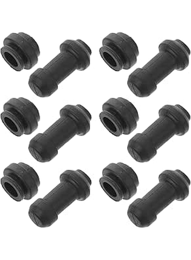 4 Pack Black Rubber Brake Bleeder Caps Dustproof Waterproof Covers for Motorcycle Scooter Disc Brake Caliper - Image 1