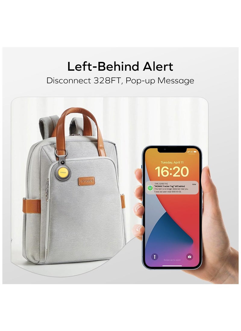 موماكس - جهاز لتتبع الأشياء المفقودة من MOMAX، تعمل مع تطبيق "تحديد المواقع" من Apple، أصفر - Image 1