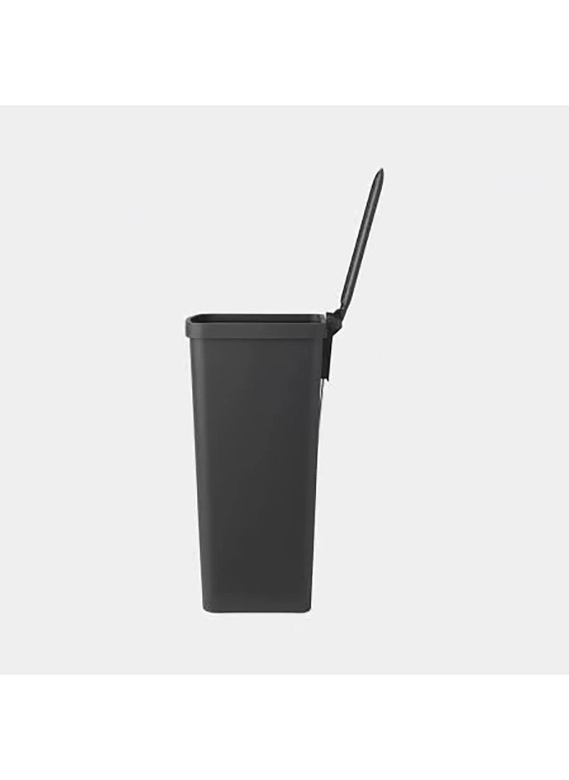 brabantia Gray Large 40 Lt Plastic Trash Can BKM DESIGN  - Image 1