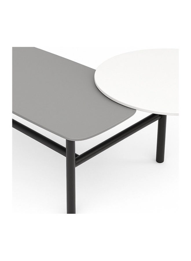 YI ONE Coffee Table  – Light Grey 3-Section Model with Round & Rectangular Shapes, Powder-Coated Top & Metal Legs, 1220×450×780 mm - Image 5