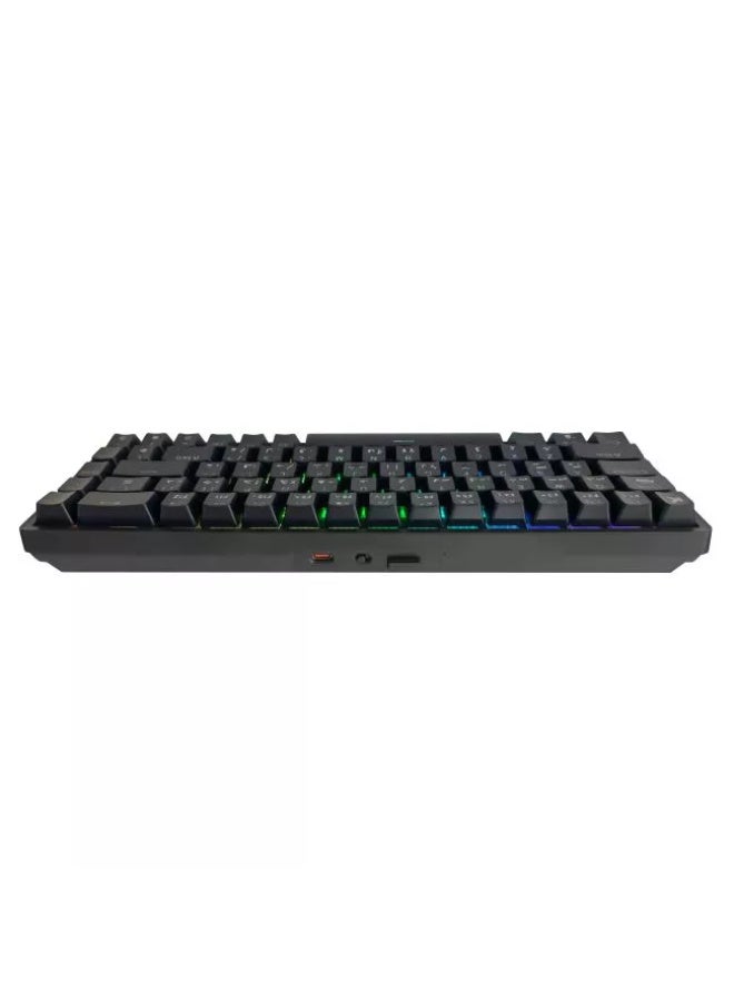 كي قيمنق لوحة مفاتيح ألعاب KGaming Blackshadow – مفاتيح زرقاء (Blue Switch) – إضاءة RGB – 68 مفتاحاً – سلكية – للكتابة والألعاب - Image 2