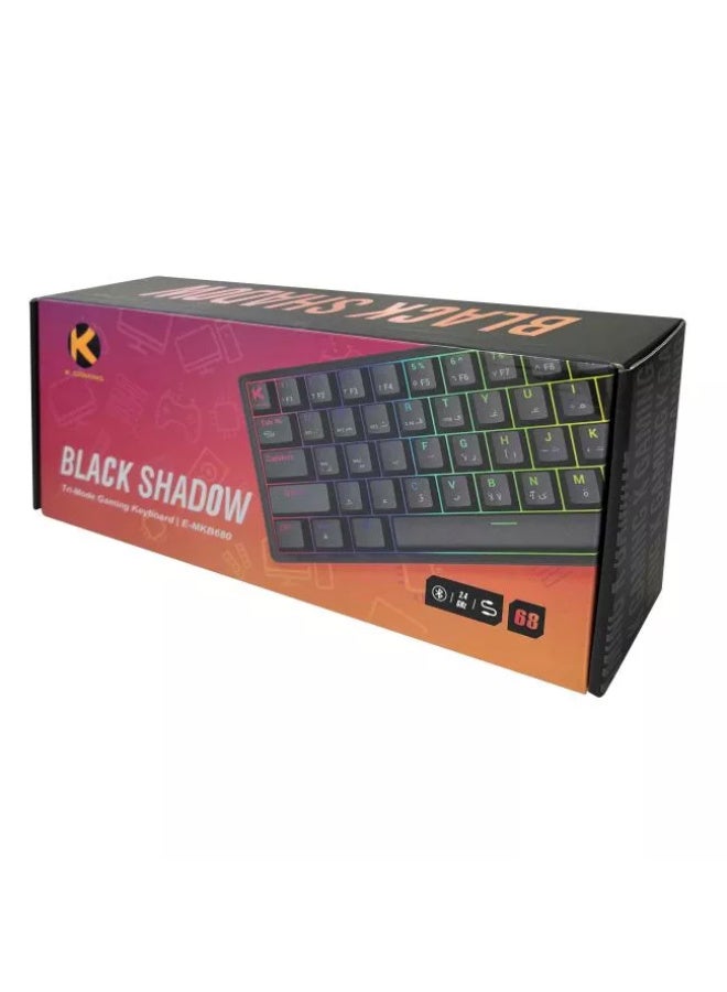 كي قيمنق لوحة مفاتيح ألعاب KGaming Blackshadow – مفاتيح زرقاء (Blue Switch) – إضاءة RGB – 68 مفتاحاً – سلكية – للكتابة والألعاب - Image 5