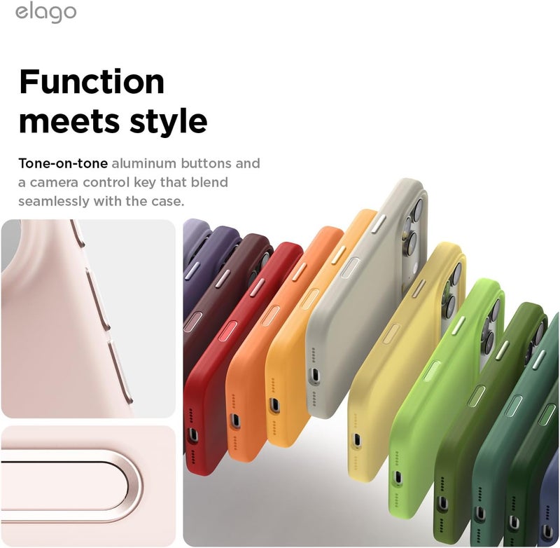 Elago Magnetic Liquid Silicone for iPhone 17 Pro | iPhone 18 Pro case cover Compatible with MagSafe - Light Pink - Image 4