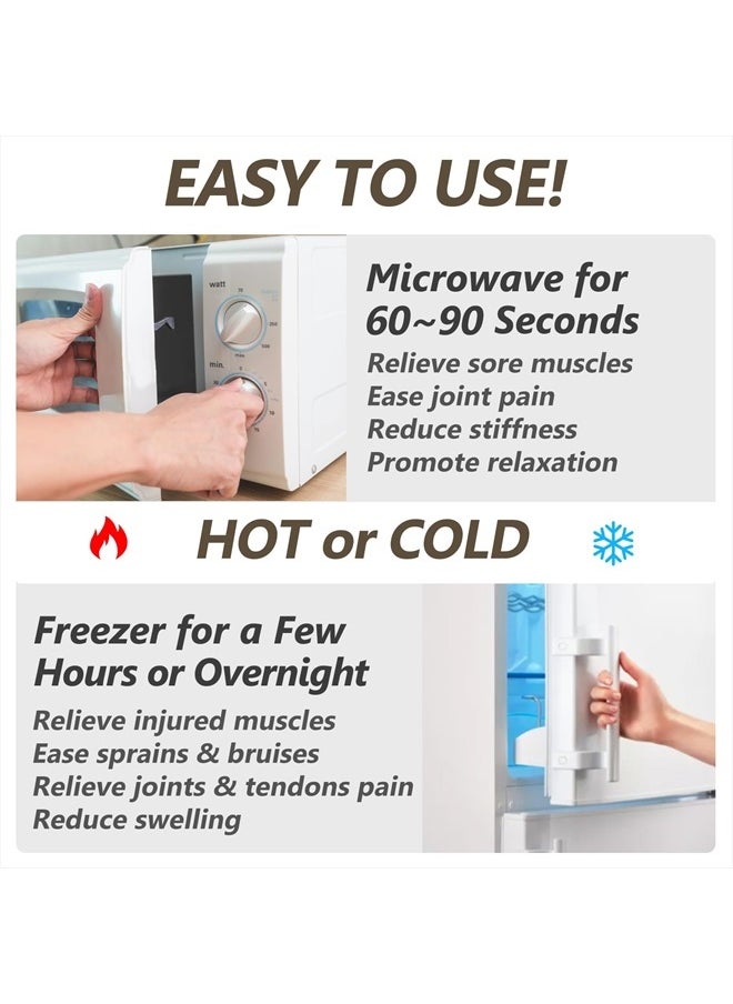 RelaxCoo - Microwave Heating pad with Washable Cover 6 * 12" Microwavable Heat Pad for Neck Shoulder, Cramps, Back Pain Relief, Warm Compress Bean Bag Moist Heat Pack for Muscles, Joints, 2 Pack - Image 1