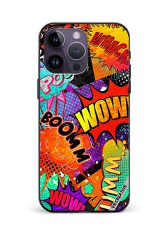 Protective Case Cover For Apple iPhone 15 Pro Multiple Sticker Design Multicolour