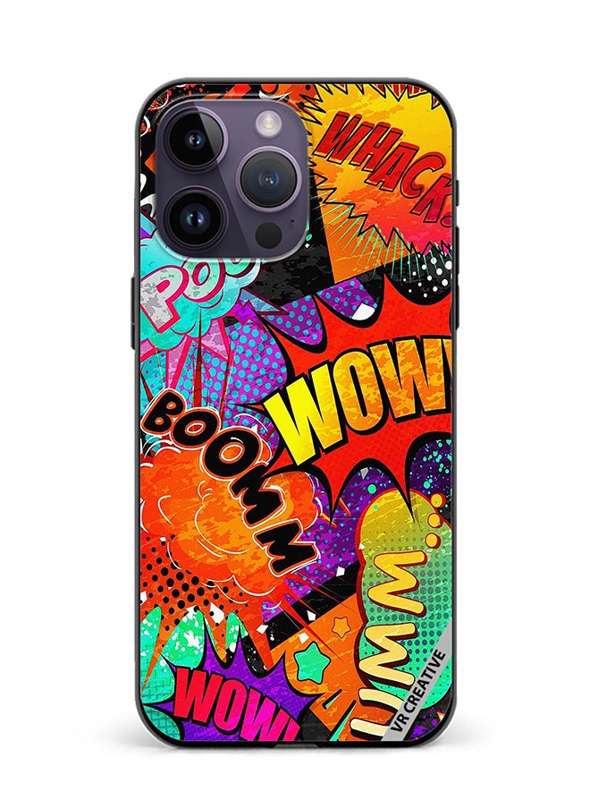 VR CREATIVE - Protective Case Cover For Apple iPhone 15 Pro Multiple Sticker Design Multicolour - Image 1