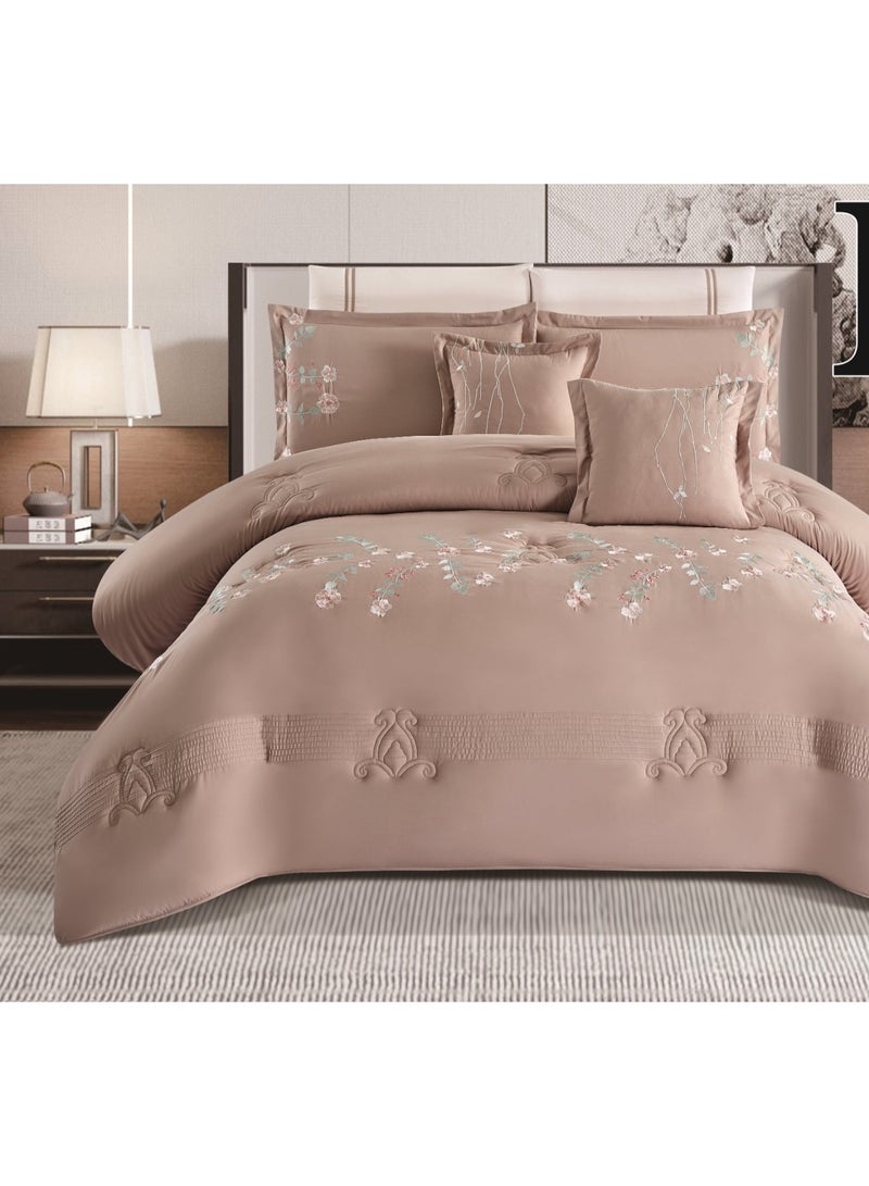 مفرش نفرين سادة مايكروفايبر صيفي قماش بارد 8قطع لحاف مقاس 230×250سم - Image 4