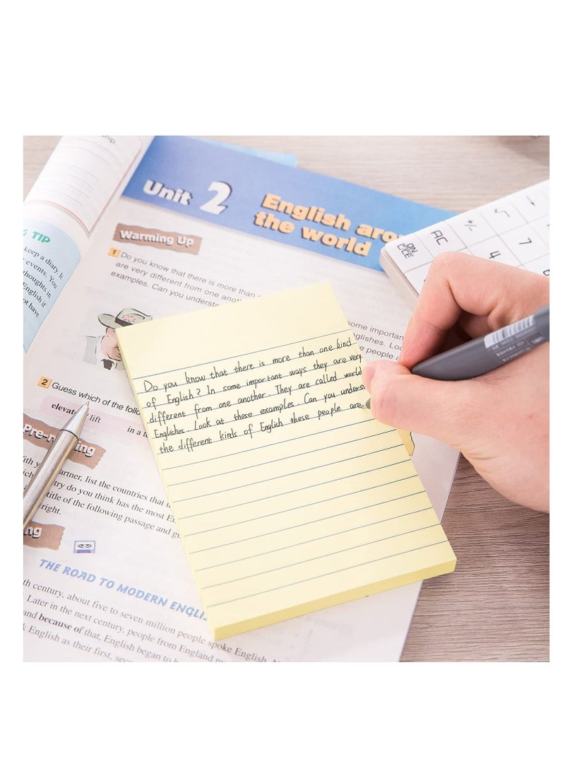 Deli 2-Pad Ruled To-Do Sticky Notes 6x4 Inch Size Yellow Colour - Image 4