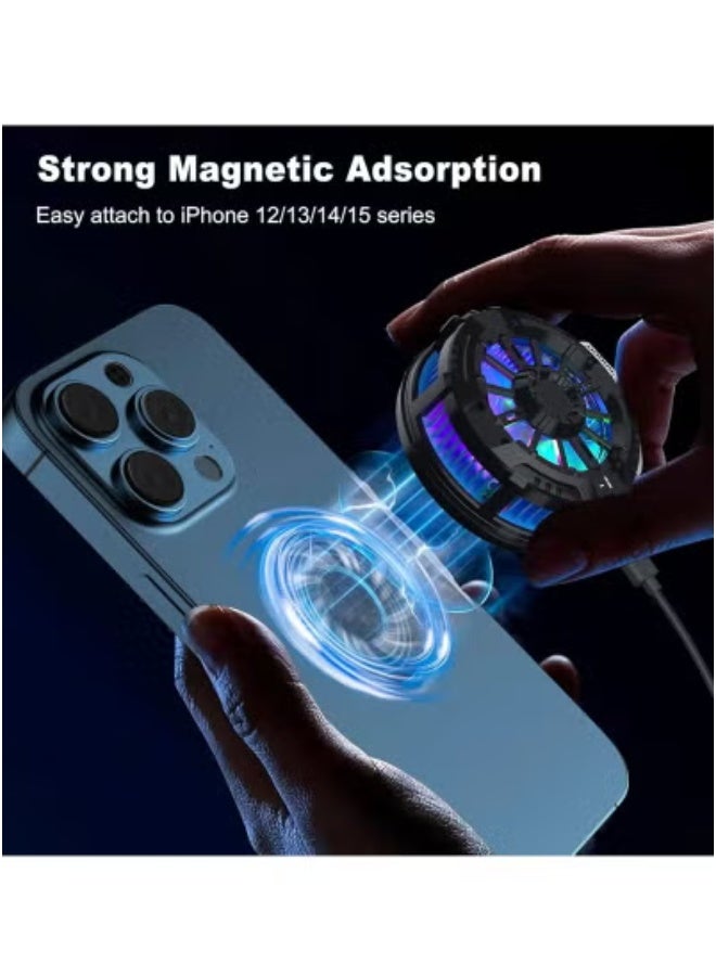 JAJEEK Magnetic Semiconductor Mobile Phone Cooler – Ultra-Fast Cooling Fan with Magnetic Attachment for Smartphones, Real-Time Temperature Display, Whisper-Quiet Operation, USB Powered, Lightweight & Portable Design Ideal for Gaming, Heavy Use, Heat Dissipation Compatible with Android & iPhone Devices - Image 3