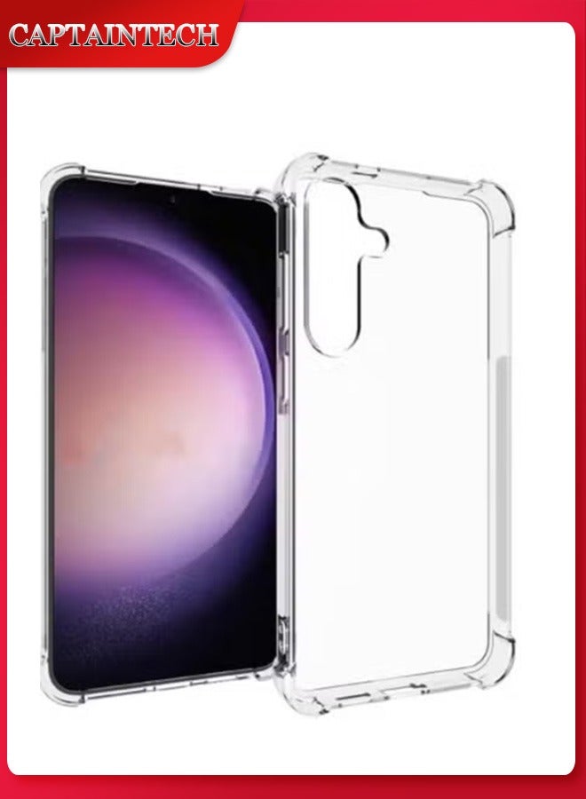 Captaintech Galaxy S24 Crystal Clear Case - Ultra Slim Shockproof Cover with Shock-Absorption Bumper | Transparent Protective Phone Case ﻿ - Image 1
