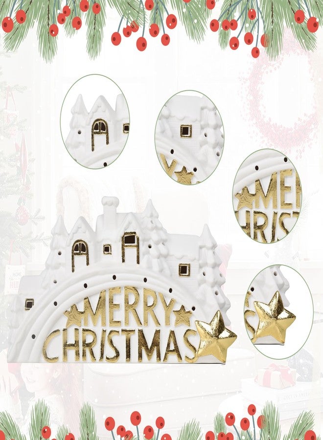 Vipush Christmas Village House Charming Christmas Ceramic Decoration with Lights – Perfect Illuminated Holiday Centerpiece for Your Festive Decor - Image 5