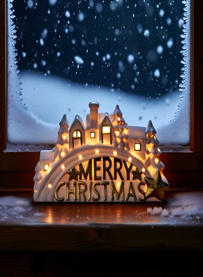 Vipush Christmas Village House Charming Christmas Ceramic Decoration with Lights – Perfect Illuminated Holiday Centerpiece for Your Festive Decor - Image 3