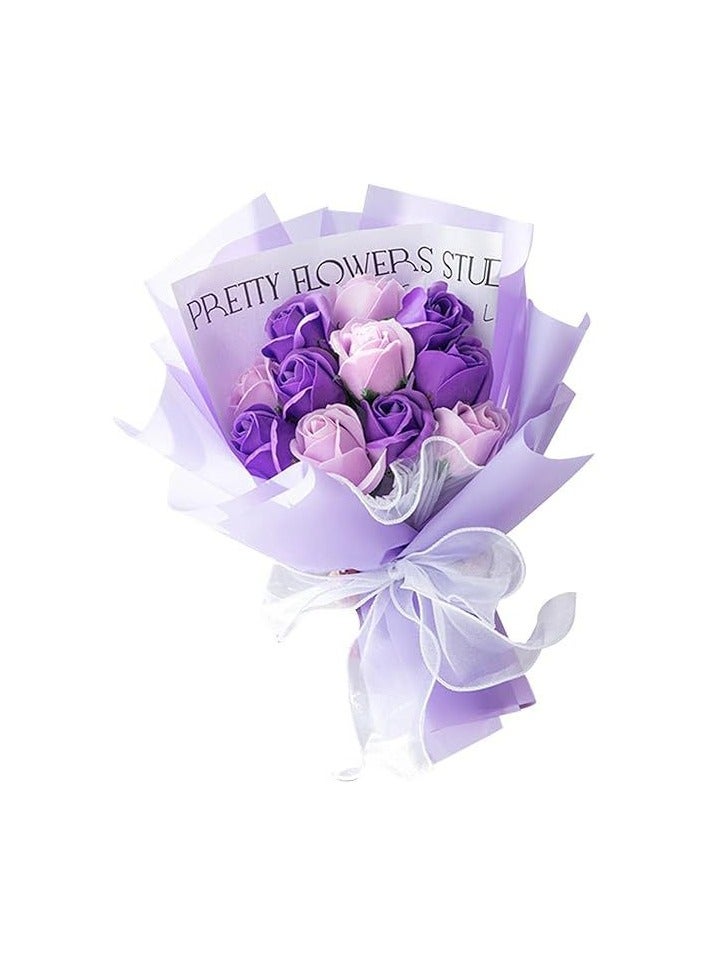 Preserved Rose Bouquet, Artificial Flower Bouquet with Gift Box for Christmas, Couples, Birthdays with Yellow Silk 1.5m