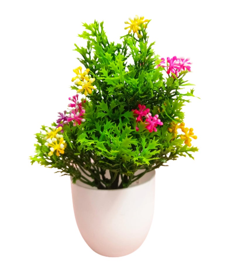 Dekorly Artificial Potted Plants, 8 Pack Artificial Plastic Eucalyptus Plants Small Indoor Potted Houseplants, Small Faux Plants for Home Decor Bathroom Office Farmhouse (Multi-H) - Image 4