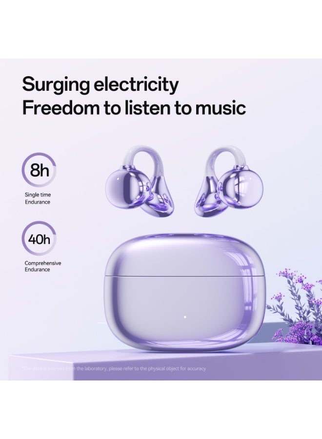 caijin Clip-on Open-ear Bluetooth Headphones, Wireless Sport Earphones, 40H Battery Life 29.5° Ergonomic Earbuds, Lightweight Headphones for Running Outdoor - Image 3