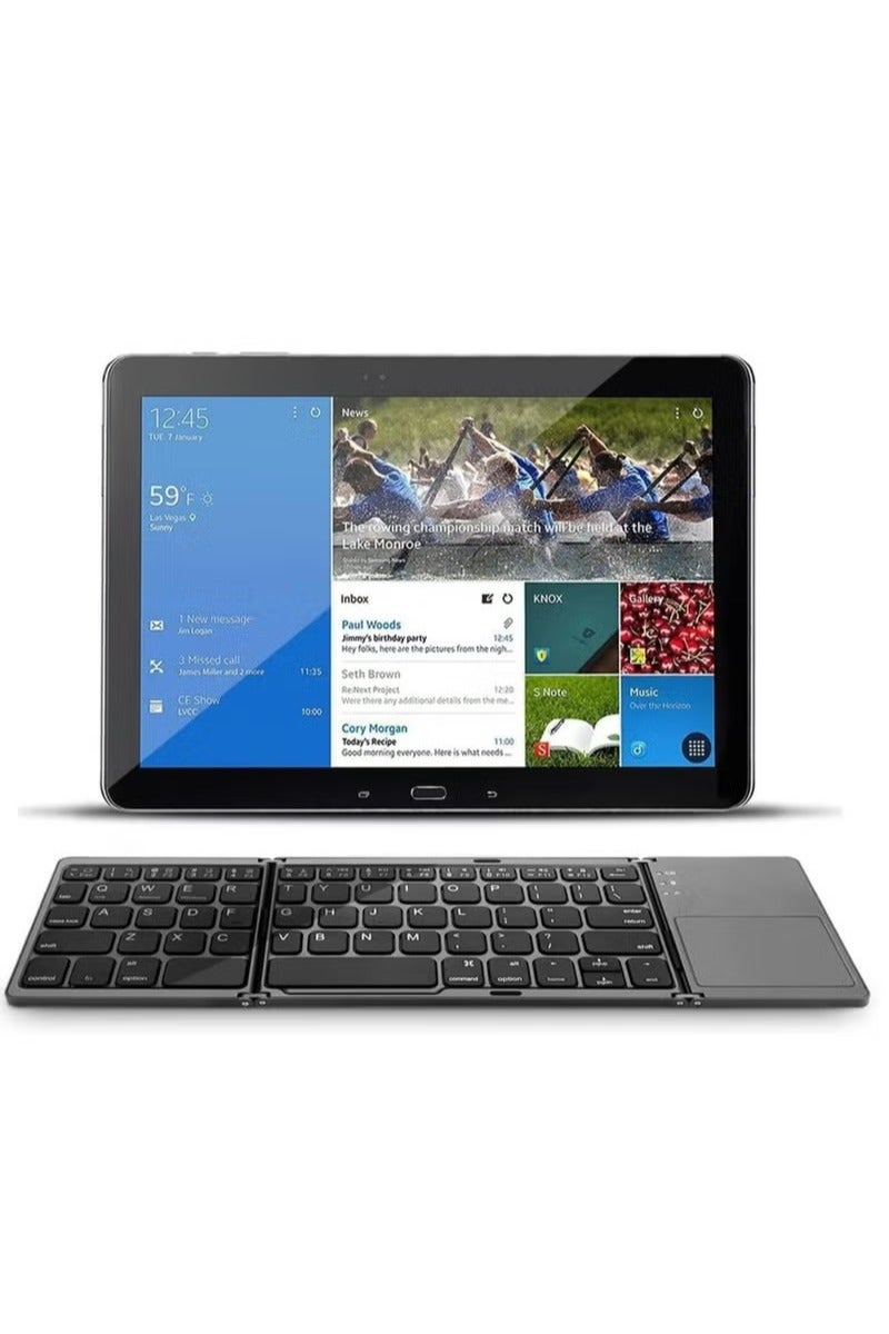 UMIXPRO Ultra Thin Mini Bluetooth 3.0 Foldable Keyboard Wireless Folding BT With Touchpad Keyboard compatible with Tablet PC Laptop Mobilephone - Image 3