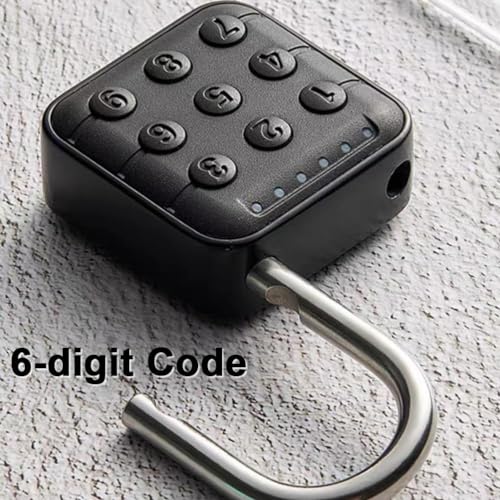 SMILEDRIVE® Aluminum Combination Lock Digital Mini Padlock- Ip67 Waterproof with 6-Digit Password and 1 Year Standby - Image 3