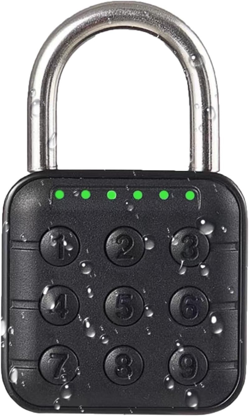 SMILEDRIVE® Aluminum Combination Lock Digital Mini Padlock- Ip67 Waterproof with 6-Digit Password and 1 Year Standby - Image 4