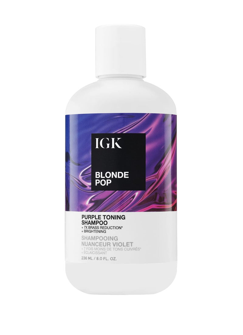 IGK Blonde Pop Purple Toning Shampoo 236 ml / 8 oz