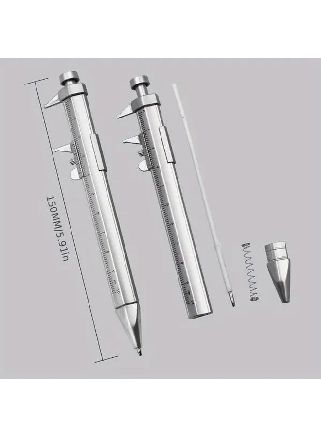 قلم حبر جاف أزرق مع مسطرة 0-100 ملم أداة قياس دقيقة بدقة 0.01 ملم تصميم مريح - Image 3