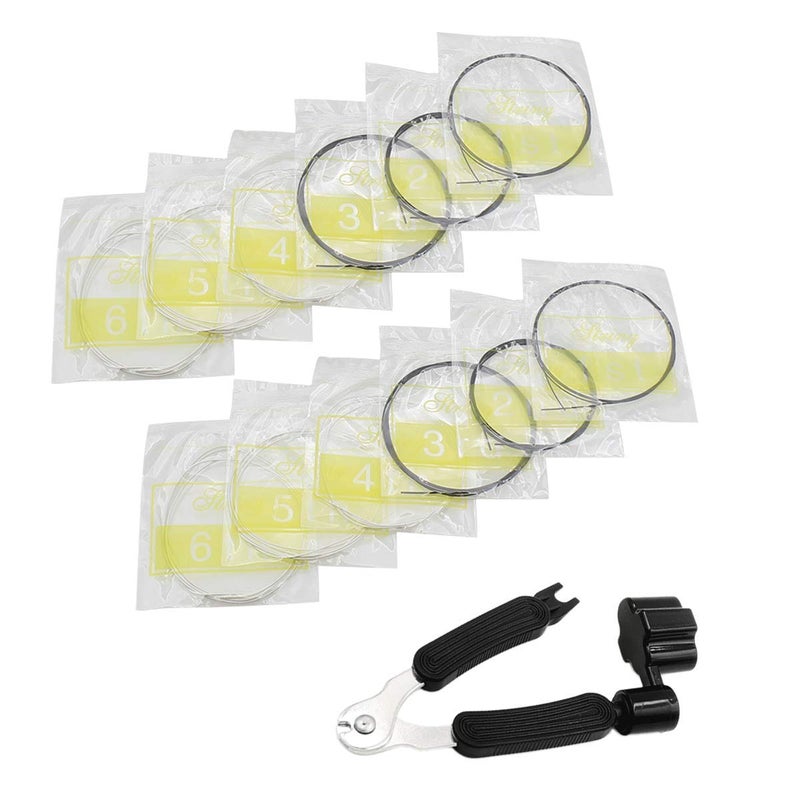 JYsun Black Nylon Classical Guitar Strings - 2 Sets and 3 in 1 Restringing Tool with Winder, Cutter, Pin Puller - Image 2