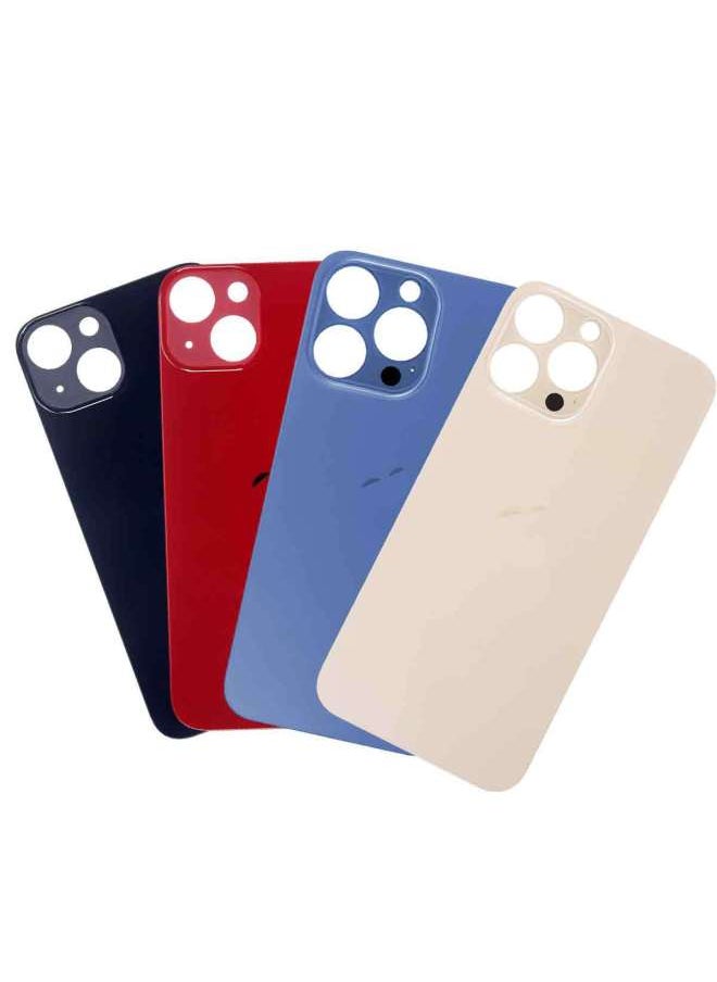 Generic - Remove-free Large Hole Back Cover Glass With Logo Small Hole Electroplating Dripping Beads For Apple Mobile Phone 13/14/15-Color:Secondary Electroplating-small Hole Cold Carving Integrated (equipped With Polished Outer Ring Mirror Ring)-Dimensions:15plus Black (welded Bracket Frame With Magnet) - Image 1