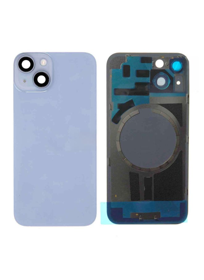 Generic - Remove-free Large Hole Back Cover Glass With Logo Small Hole Electroplating Dripping Beads For Apple Mobile Phone 13/14/15-Color:Secondary Electroplating-small Hole Cold Carving Integrated (equipped With Polished Outer Ring Mirror Ring)-Dimensions:15plus Black (welded Bracket Frame With Magnet) - Image 1