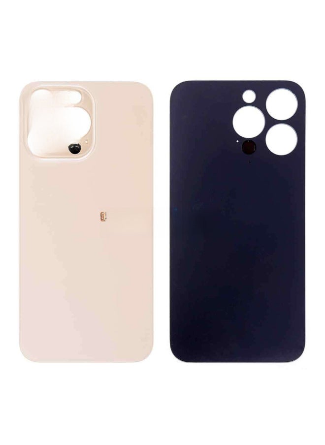 Generic - Remove-free Large Hole Back Cover Glass With Logo Small Hole Electroplating Dripping Beads For Apple Mobile Phone 13/14/15-Color:Secondary Electroplating-small Hole Cold Carving Integrated (equipped With Polished Outer Ring Mirror Ring)-Dimensions:15plus Black (welded Bracket Frame With Magnet) - Image 1